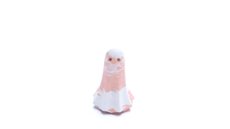 Glimmer The Small Flame HG-0010-05-26 feature image ghostling Ember Room orange white marble