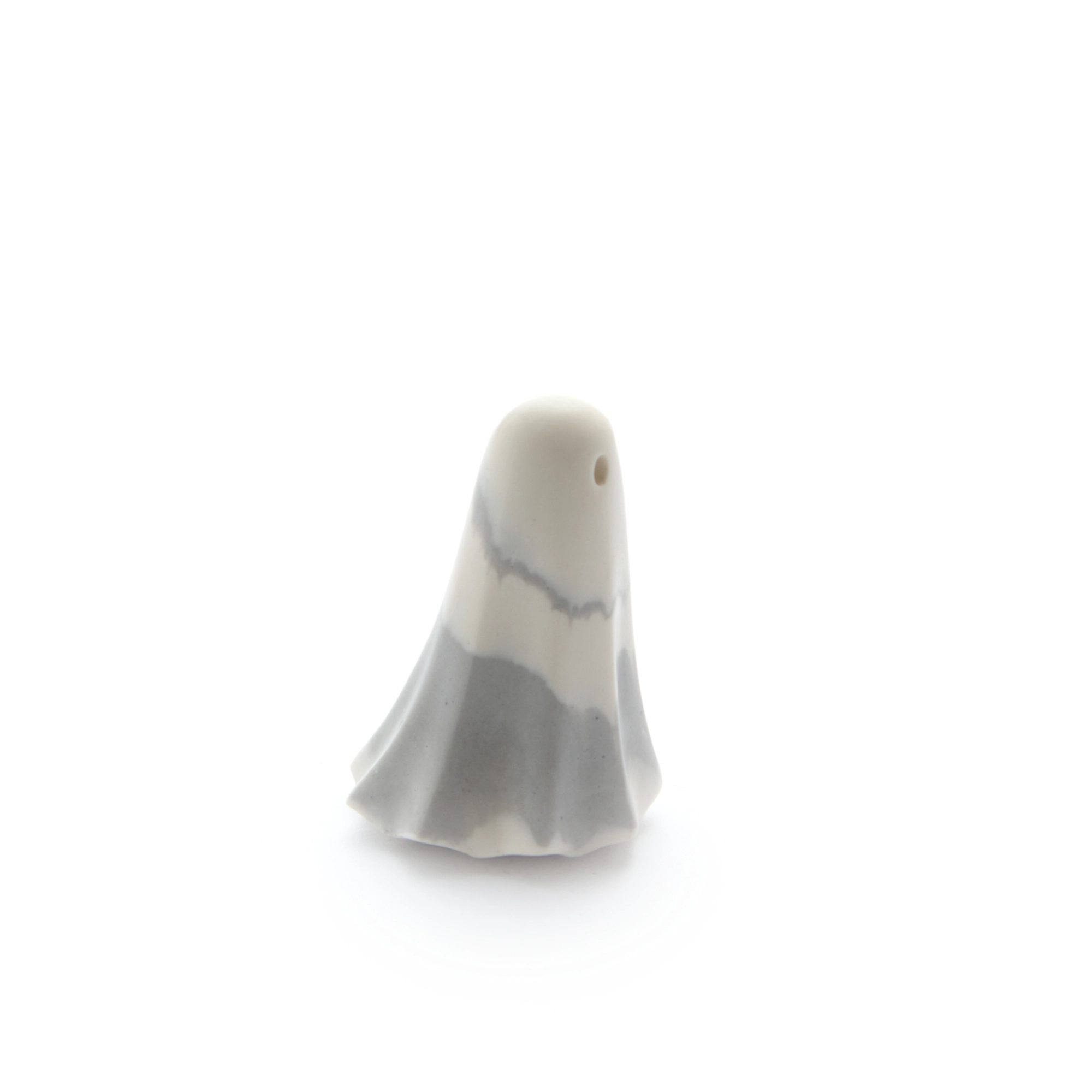 Aurelith HG-0005-05-26 Spectre ghost left view, Grey & White form from Moonlit Hall, House of Ghosts archive record
