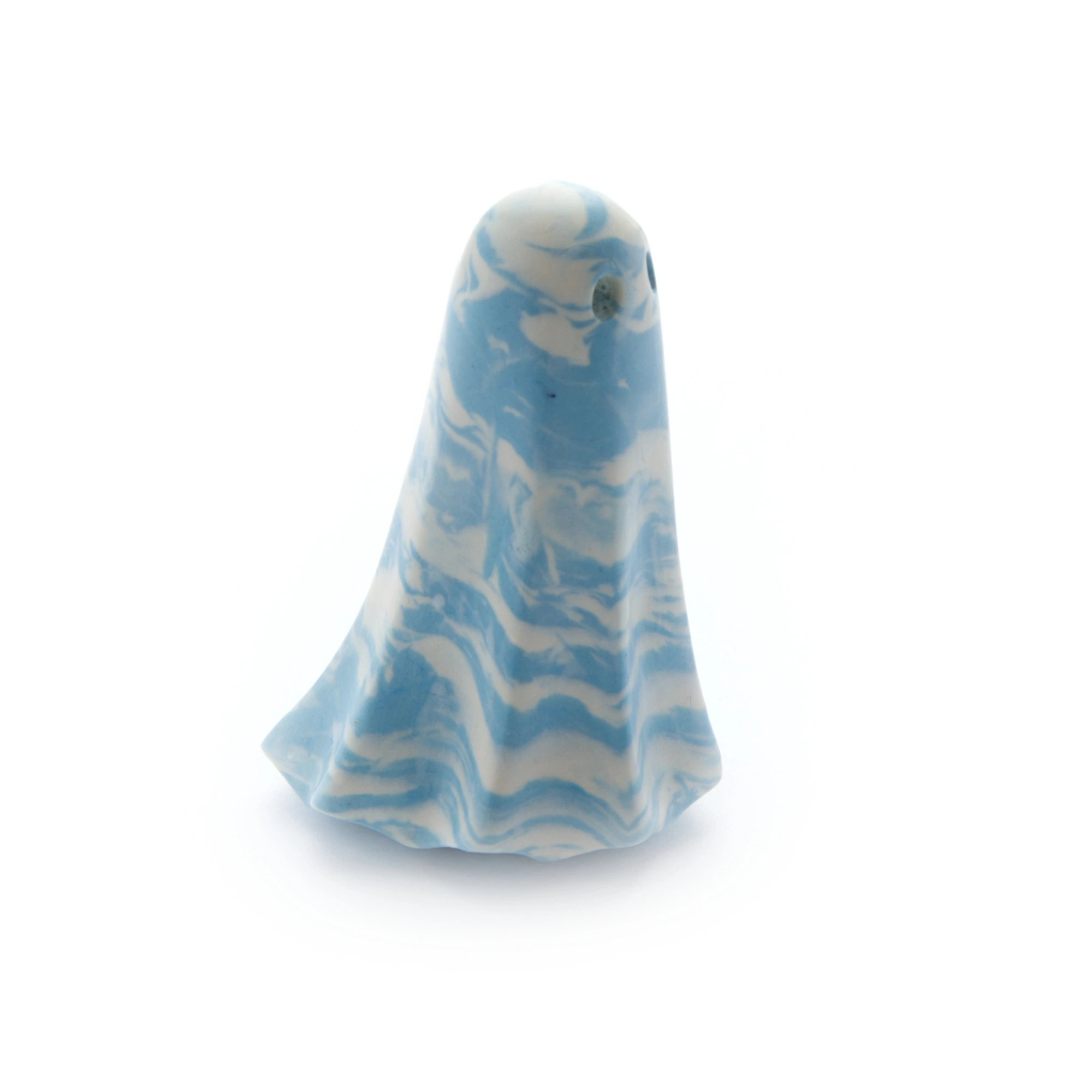 Iskareth HG-0030-06-26 Spectre ghost left view, Blue & White form from Frosted Conservatory, House of Ghosts archive record