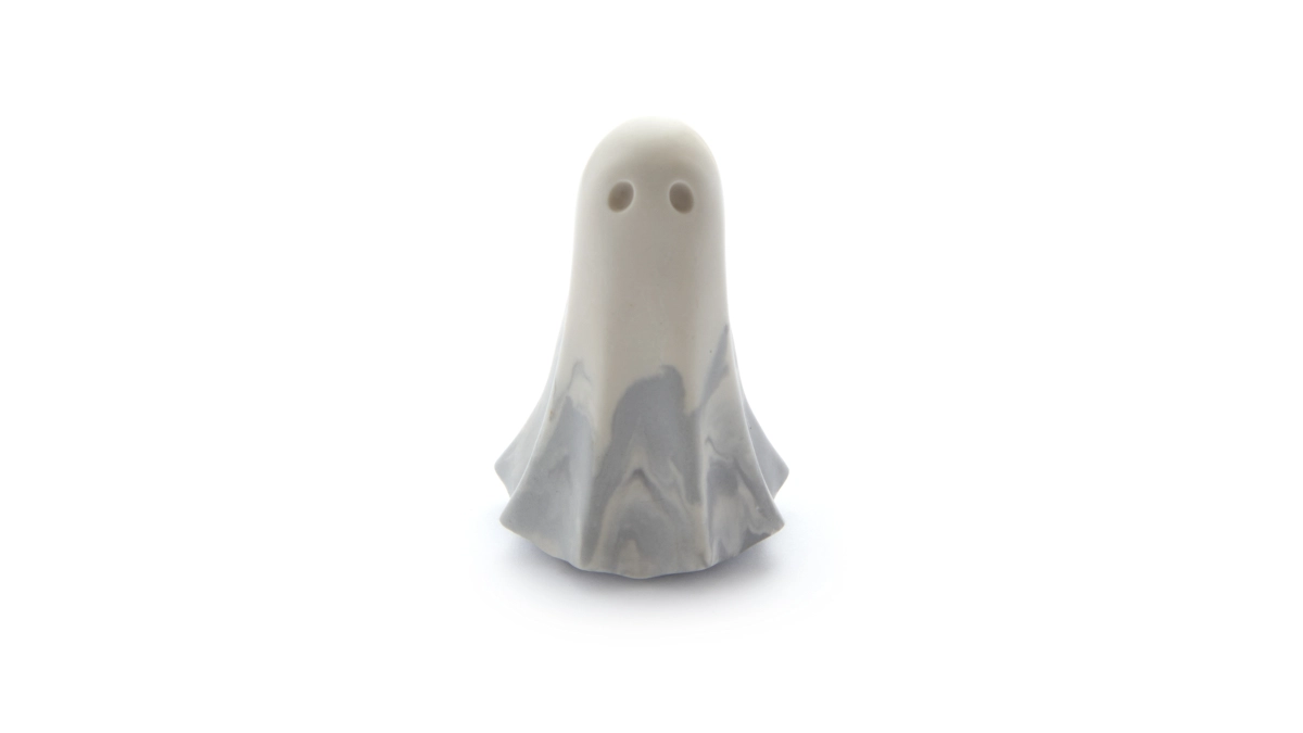 Ylareth HG-0015-05-26 Spectre ghost figurine, Grey & White floating form from Moonlit Hall, House of Ghosts
