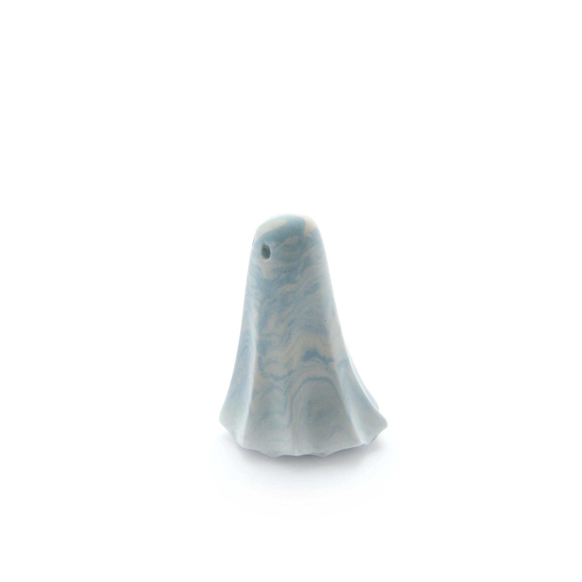 Isel HG-0025-06-26 Ghostling ghost right view, Blue & White form from Frosted Conservatory, House of Ghosts archive record