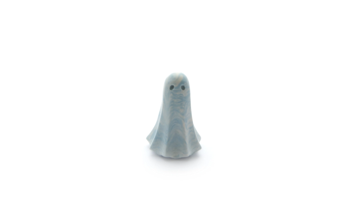 Isel HG-0025-06-26 Ghostling ghost figurine, Blue & White floating form from Frosted Conservatory, House of Ghosts